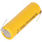 Flat Top NiCd Mignon battery 1.2V 600mAh AA soldering tag Z-shape, for emergency lighting etc.