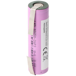 Battery suitable for the Bosch Ciso battery 3.7 volt capacity max. 2600mAh with soldering lugs for s