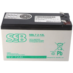 SSB SBL 12V 7.2Ah battery, 7.2-12L, SBL7.2-12L battery, AGM lead battery
