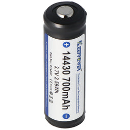 Keeppower 14430 - 700mAh, 3.7V Li-ion battery protected