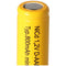 Flat Top NiCd battery 1.2V 600mAh Mignon AA without soldering tag