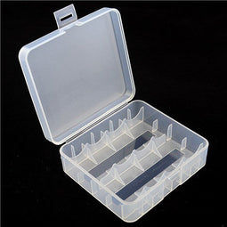 Storage box D1 for 4x 18650 or 2x 26650 Li-ion batteries max. 65.5mm, not suitable for protected 186