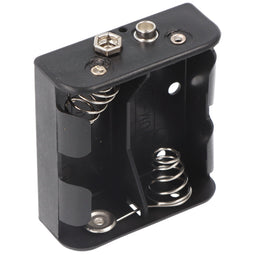 Battery holder for 2x baby with push button