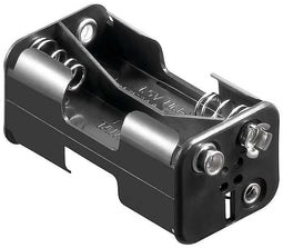 Battery holder for 4x Mignon with push button