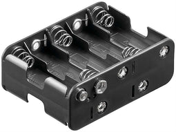 Battery holder for 10x Mignon with push button