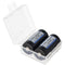 Soshine battery storage box for 2x 18350 batteries transparent