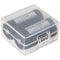 Soshine battery storage box for 2x 18350 batteries transparent