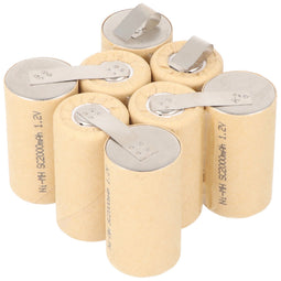 Insert for tool battery NiMH 9.6V 2.0Ah for self-installation suitable for Fein 92604039025