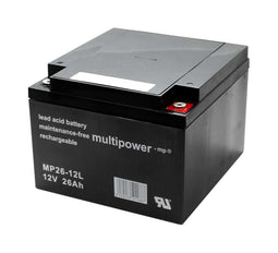 Multipower MPL26-12 12V 26Ah Long Life lead battery AGM lead gel battery