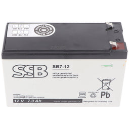 SSB SBV7-12 12V 7Ah 4.8mm Faston lead battery AGM lead gel battery