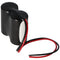 Emergency light battery NiCd 2.4V 4500mAh F1x2 Mono D with 200mm cable on one side and one side suit