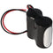 Emergency light battery NiCd 2.4V 4500mAh F1x2 Mono D with 200mm cable on one side and one side suit