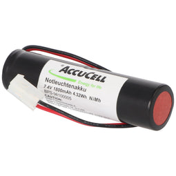 Emergency light battery NiCd 2.4V 1800mAh L1x2 Sub-C with 200mm cable and CGM2 connector replaces El
