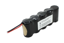 Emergency light battery NiCd 6V 1800mAh F1x5 Sub-C with 200mm cable on one side replaces 6 V battery
