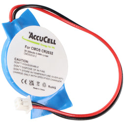 CMOS battery CR2032 with plug, backup lithium battery