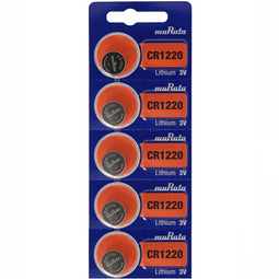 5 pieces CR1220 lithium battery IEC CR1220, 3 volt max. 38mAh, 12x2mm
