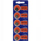 5 pieces CR1220 lithium battery IEC CR1220, 3 volt max. 38mAh, 12x2mm