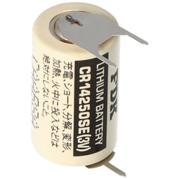 Sanyo lithium battery CR14250 SE 1 / 2AA, IEC CR14250, triple print, 7.6mm pitch