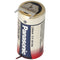 CR123A battery with 3 print connection, 2 print + / 1 print contacts, voltage 3 volts