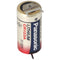 CR123A battery with 3 print connection, 2 print + / 1 print contacts, voltage 3 volts