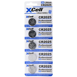 5-piece economy set CR2025 lithium battery 3V, CR2025 batteries in a practical set of 5