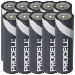 10 pieces of Duracell Procell Alkaline AA Mignon, LR6 in a box