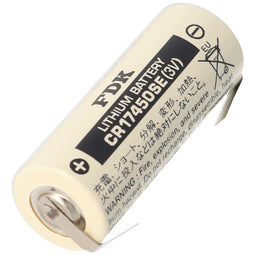 Sanyo lithium battery CR17450SE Size A, with soldering lug U-shape