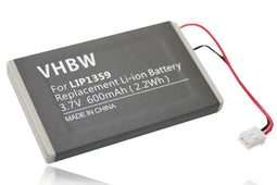 Li-Ion battery - 600mAh (3.7V) - for gamepad controllers such as Sony Lip1359, Lip1472, Lip1859