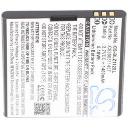 Li-Ion battery - 1400mAh (3.7V) for mobile phone, smartphone, telephone replaces Blu C535051145T