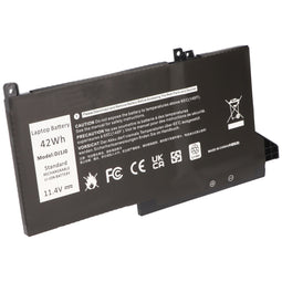 Battery suitable for Dell Latitude 12 7000, Li-Polymer, 11.4V, 3650mAh, 42Wh, black