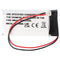Li-polymer battery - 500mAh (3.7V) - for wireless headset, headphones such as Midland 1ICP8 / 18/40