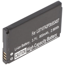 Li-Ion battery - 800mAh (3.7V) for mobile phone, smartphone, phone replaces ZTE Li3710T42P3h553457