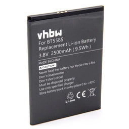 Li-polymer battery - 2500mAh (3.8V) for mobile phones, smartphones, telephones such as BT558s