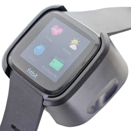 Charger suitable for the Fitbit Versa black with USB cable 1 meter, charging cable for Fitbit Versa