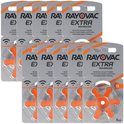 60 pieces hearing aid battery Varta HA13, IEC PR48, 4606 945 406, Acoustic Rayovac hearing aid batte