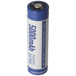 21700 Li-ion battery 5000mAh Li-ion 3.7V - 3.6V 76.2x21.4mm with PCB protection including USB-C char