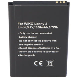 Battery suitable for the Wiko Lenny 2 battery 5030, 3.7Volt 1800mAh with 6.7Wh