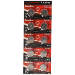 Alkaline battery AG13, LR44, V13GA, GPA76, 82, LR1154, 357A 10-pack, HEXBUG AG13 / LR44 batteries