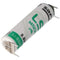 Saft LS14500 AA lithium battery 3.6 volts with print connection, LS14500 LiSOCI2 2600mAh double prin