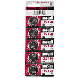 5 pieces lithium battery IEC CR2450, 3 volt max. 620mAh