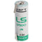 SAFT LS17500 lithium battery, size A, with soldering tab U-shape