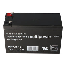 Battery suitable for alarm system Abus Terxon SX AZ4000 7.2-12 PB 12 Volt 7.2Ah VDS approval