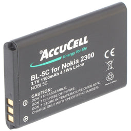 AccuCell battery suitable for Nokia 6270, BL-5C, 1000mAh