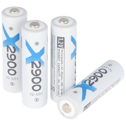 2900mAh Mignon AA battery Ni-MH 1.2 volt 4 pieces packed in foil