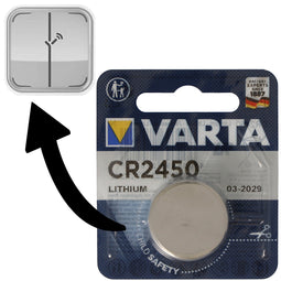 Battery suitable for Osram Lightify Switch dimmer switch 1x Varta CR2450 lithium battery IEC CR 2450