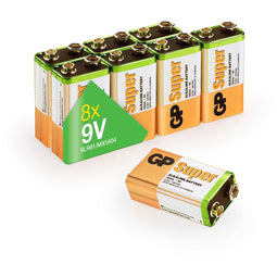 9V battery GP Alkaline Super 9V 8 pieces