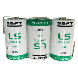 SAFT 3 x LS33600 lithium battery pack 10.8 volt primary 17000mAh