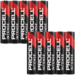 10 pieces Duracell Procell Intense Alkaline AAA Micro LR03 1.5V in a box, for energy-intensive devic