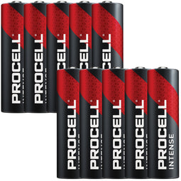 10 pieces Duracell Procell Intense Alkaline AA Mignon LR06 1.5V in a box, for energy-intensive devic