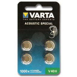 Varta V40H NiMH battery 55604, coin cell MH 13654/4 pieces
